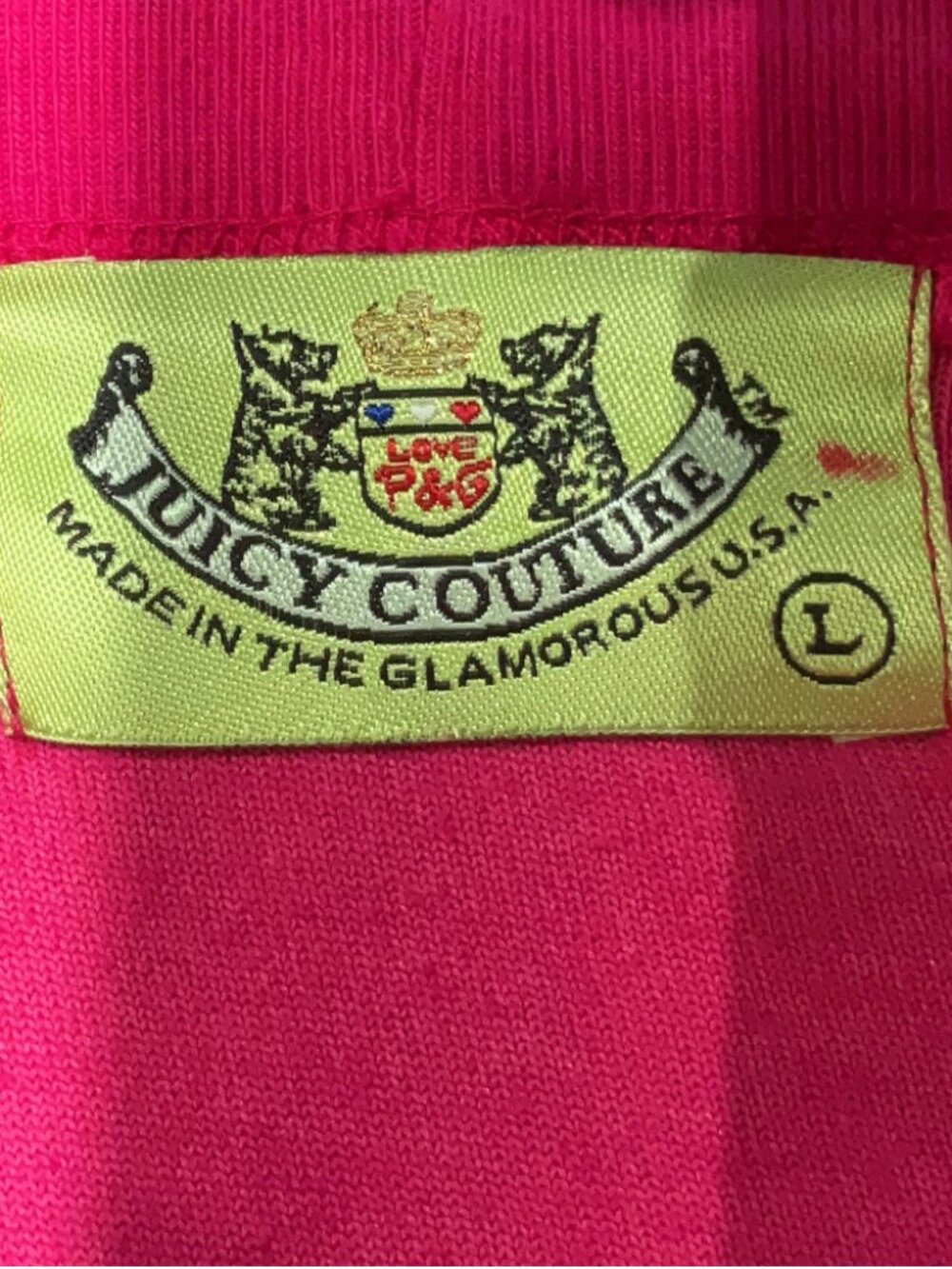 Juicy Couture Vintage Off-The-Shoulder Velour Pullover Top - Size Large - Picture 8 of 9